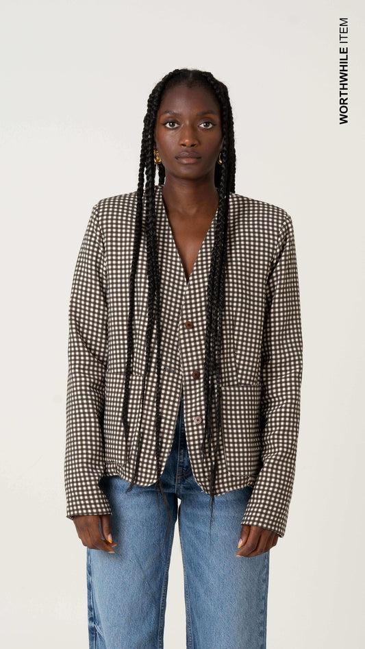 Vichy tailored jacket