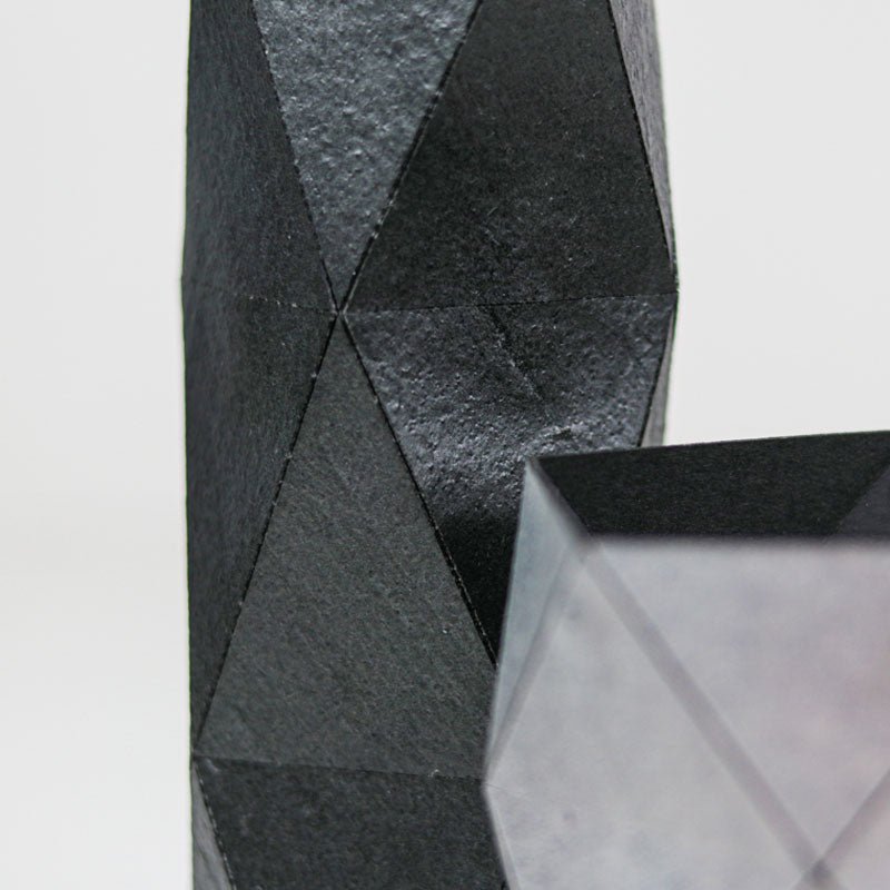 Jarrón de pizarra origami, 2 piezas
