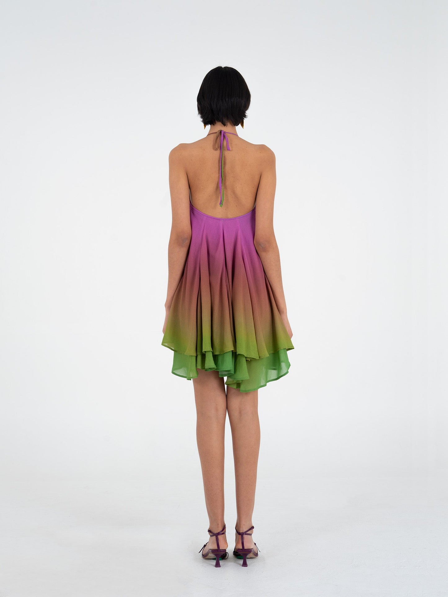 Iris ombrée dress