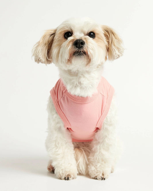 Imi Pink Organic Cotton Dog Bodysuit Vest