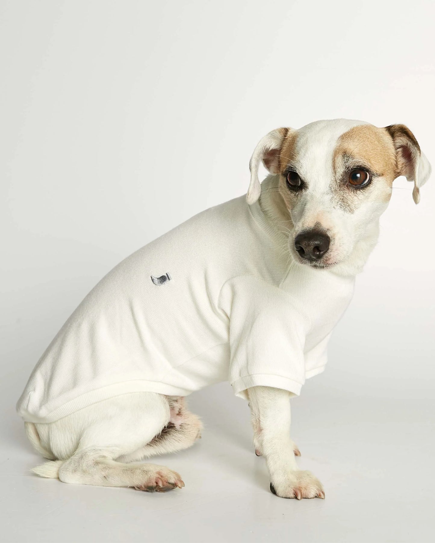 Eva White Organic Cotton Basic Dog T-shirt