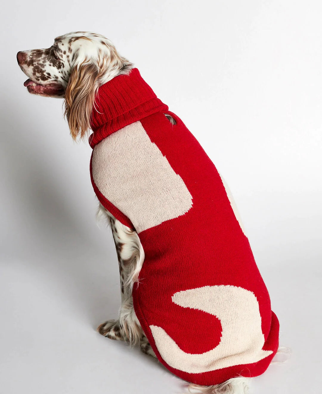 René Red Merino Wool Dog Sweater