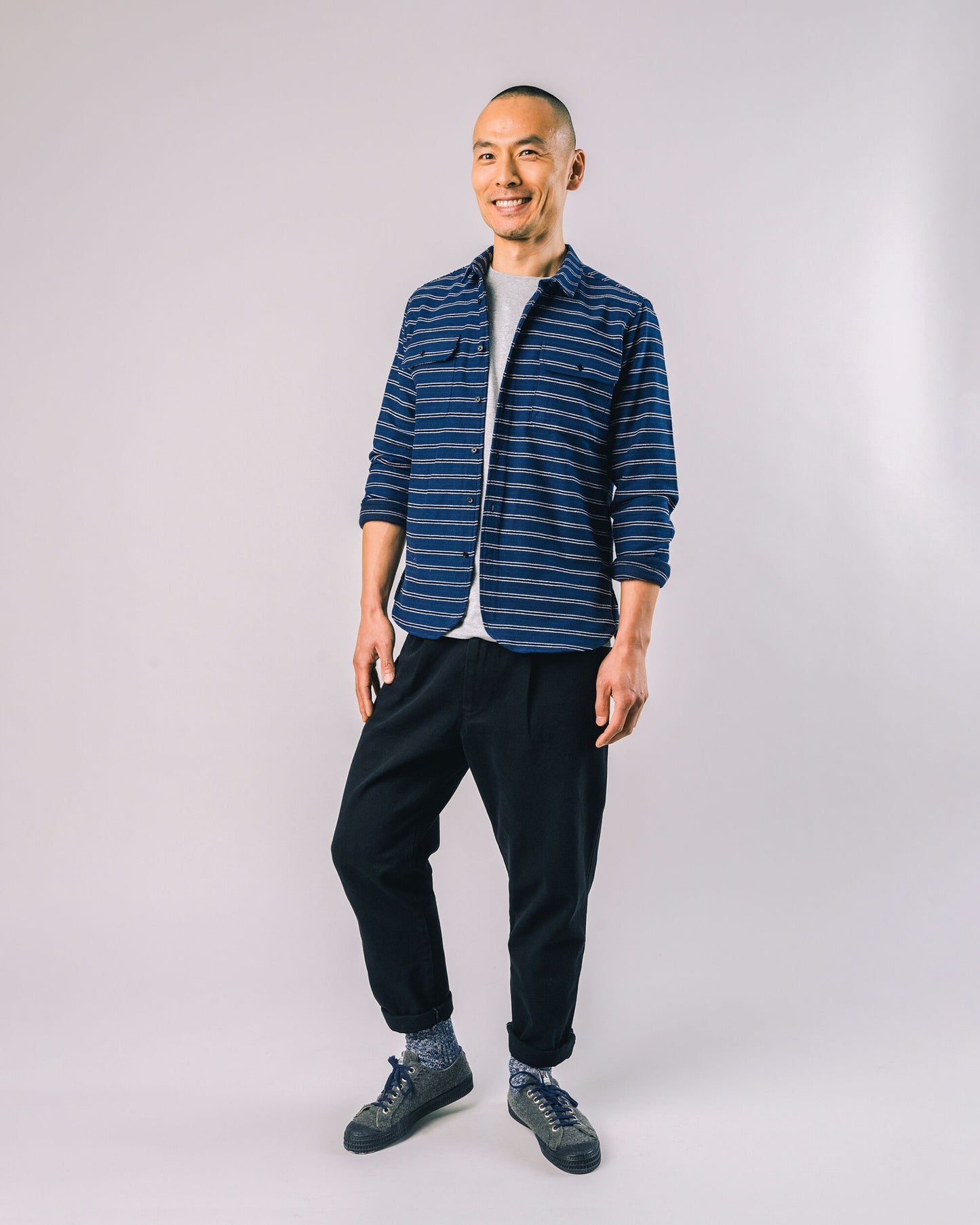 Stripes Overshirt Navy