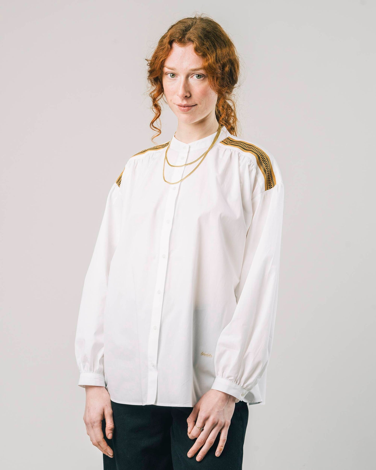 Ribbon Boho Blouse Off White