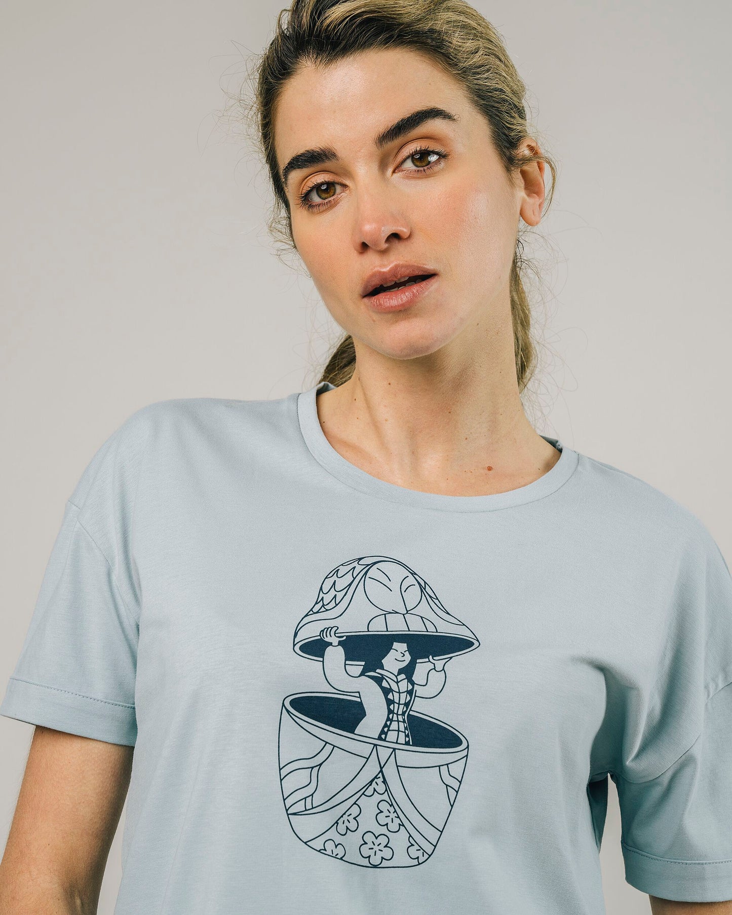 Matrioska T-Shirt Stone Blue