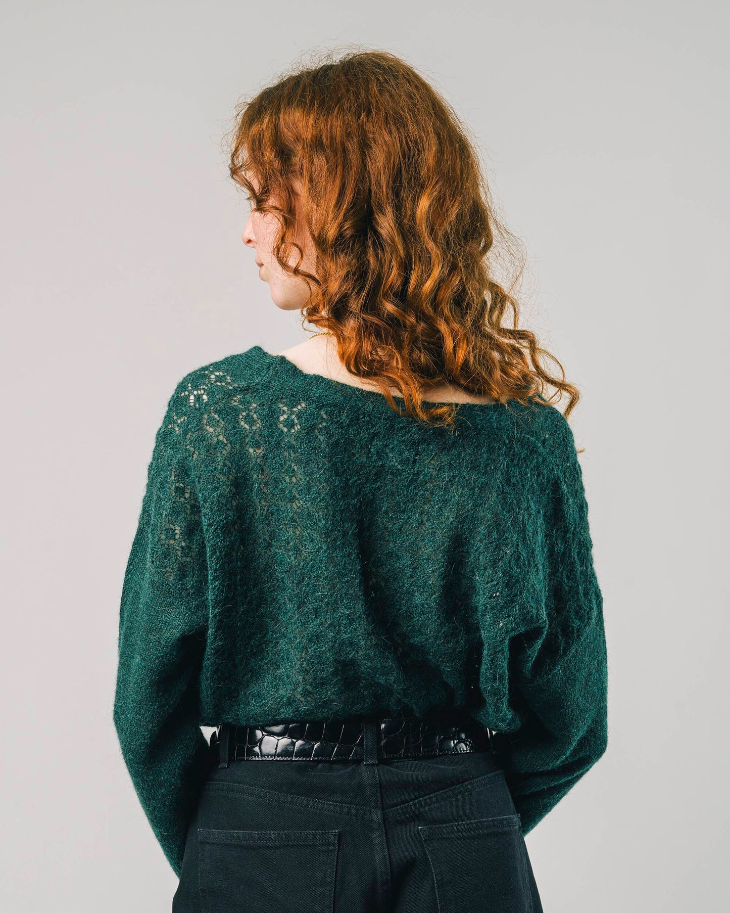 Lace Cardigan Green