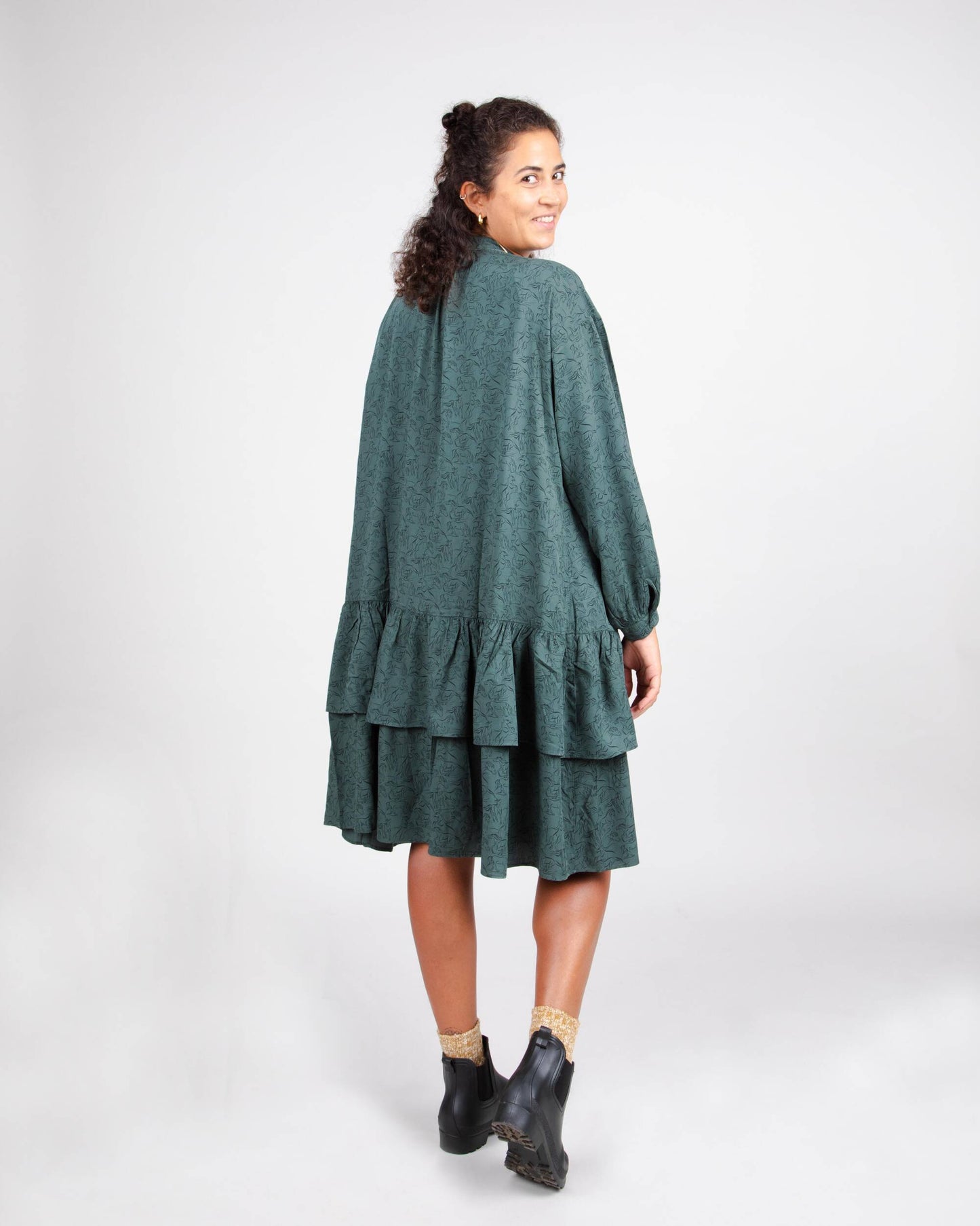 Riding Boho Dress Dark Green