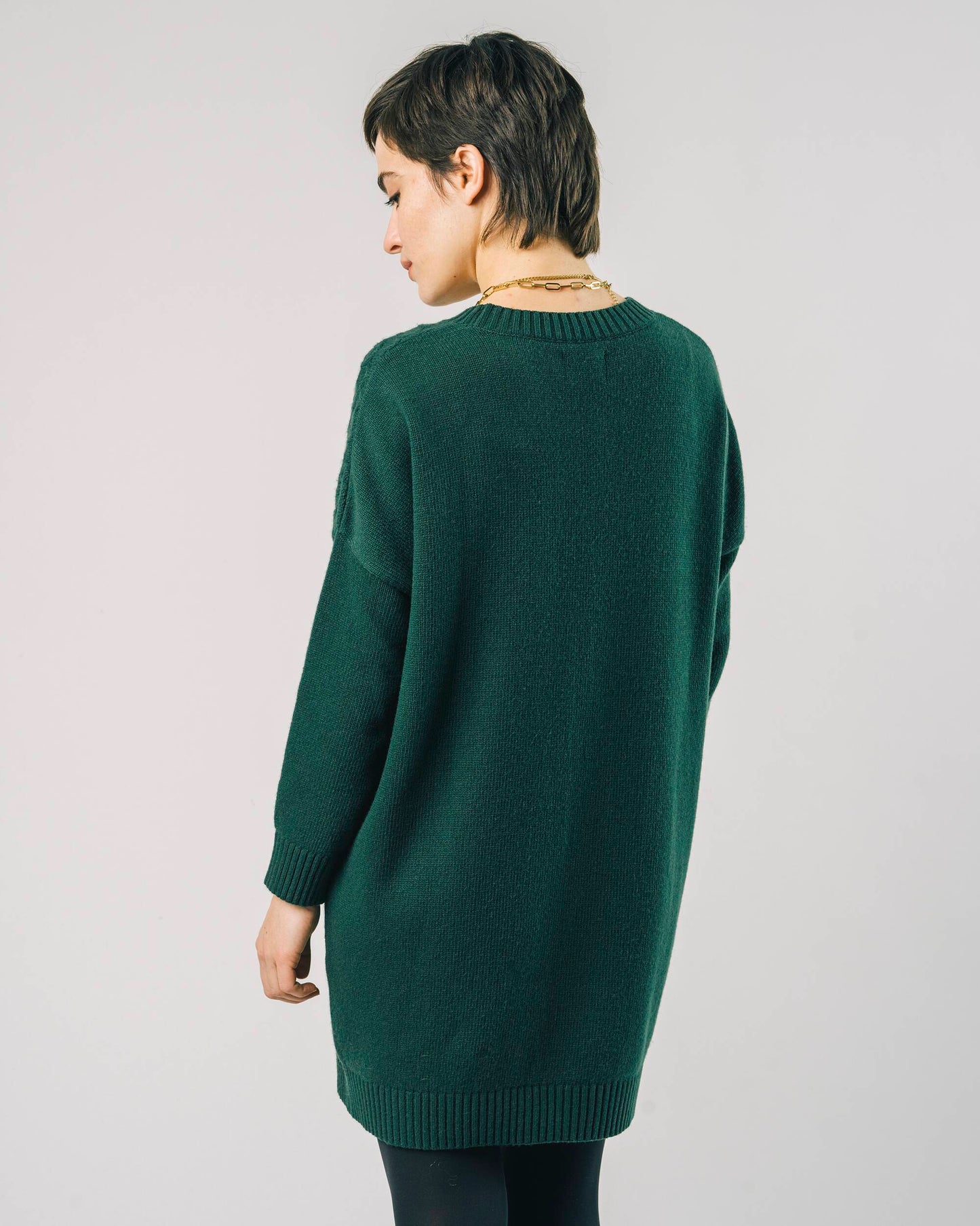 Knitted Dress Dark Green