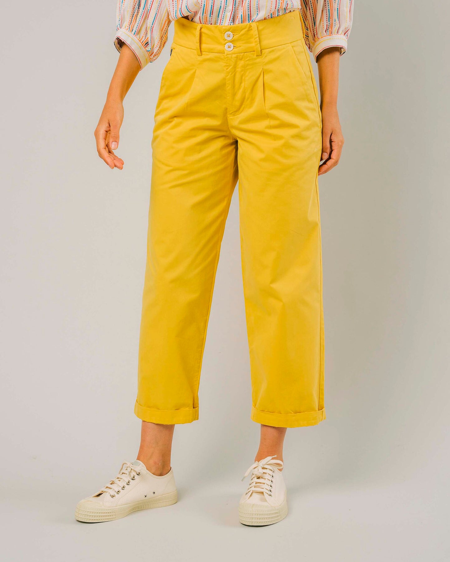 Voyage Pleated Pant Lemon