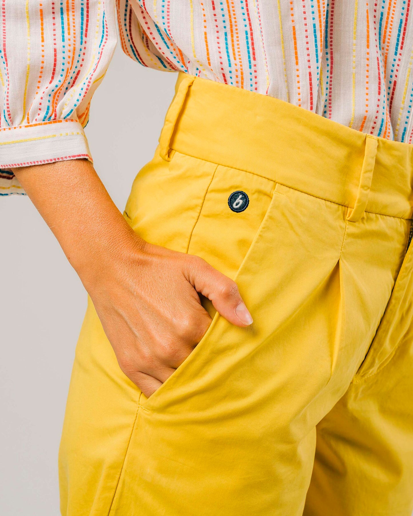 Voyage Pleated Pant Lemon