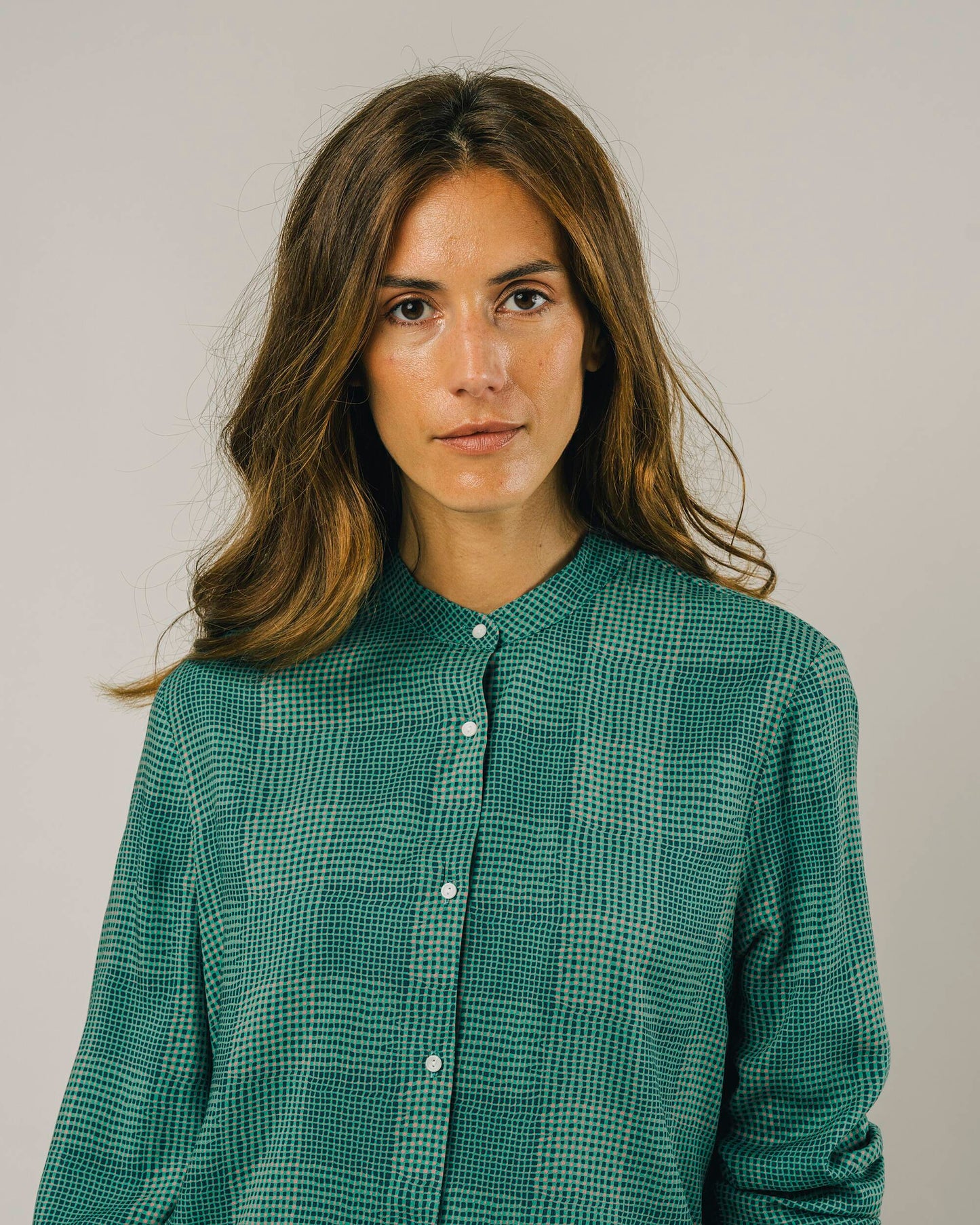 Vichy Blouse Green