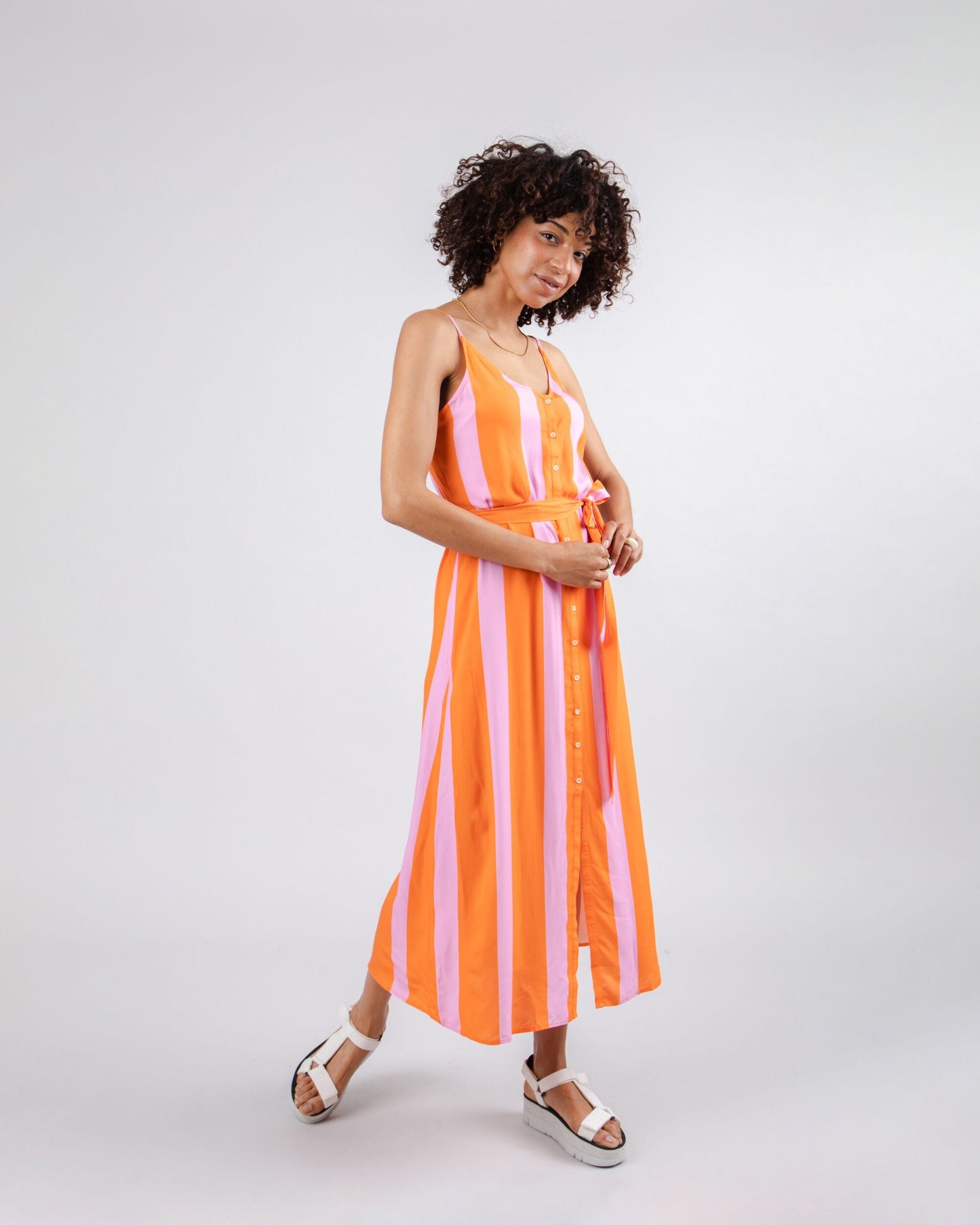 Color Block Dress Orange