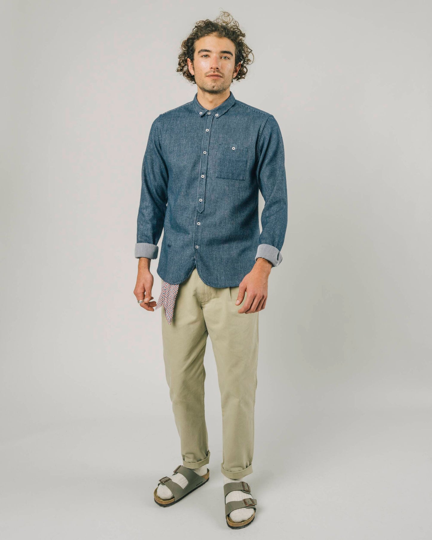 Two Tones Regular Shirt Navy