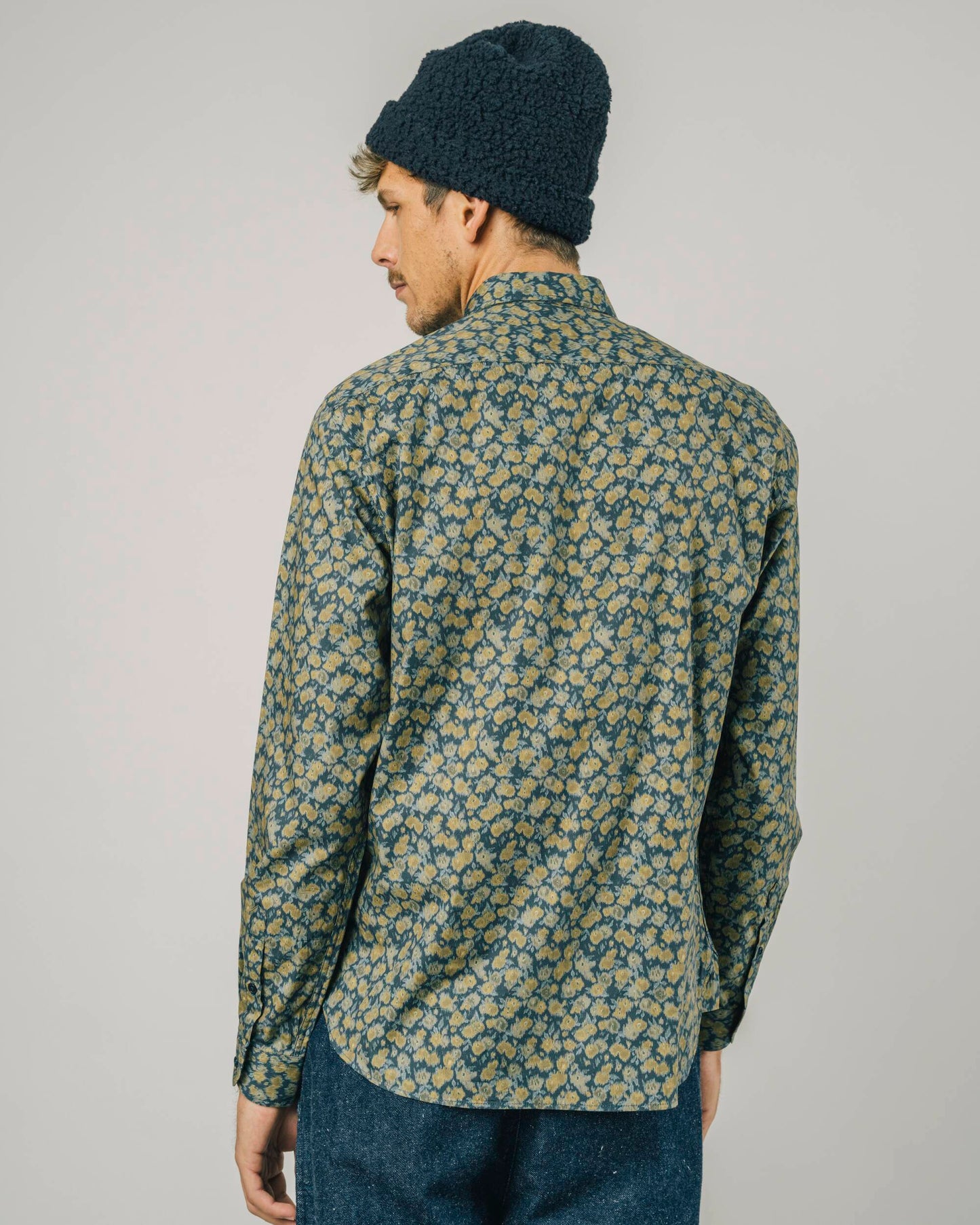 Miniflower Regular Shirt Navy