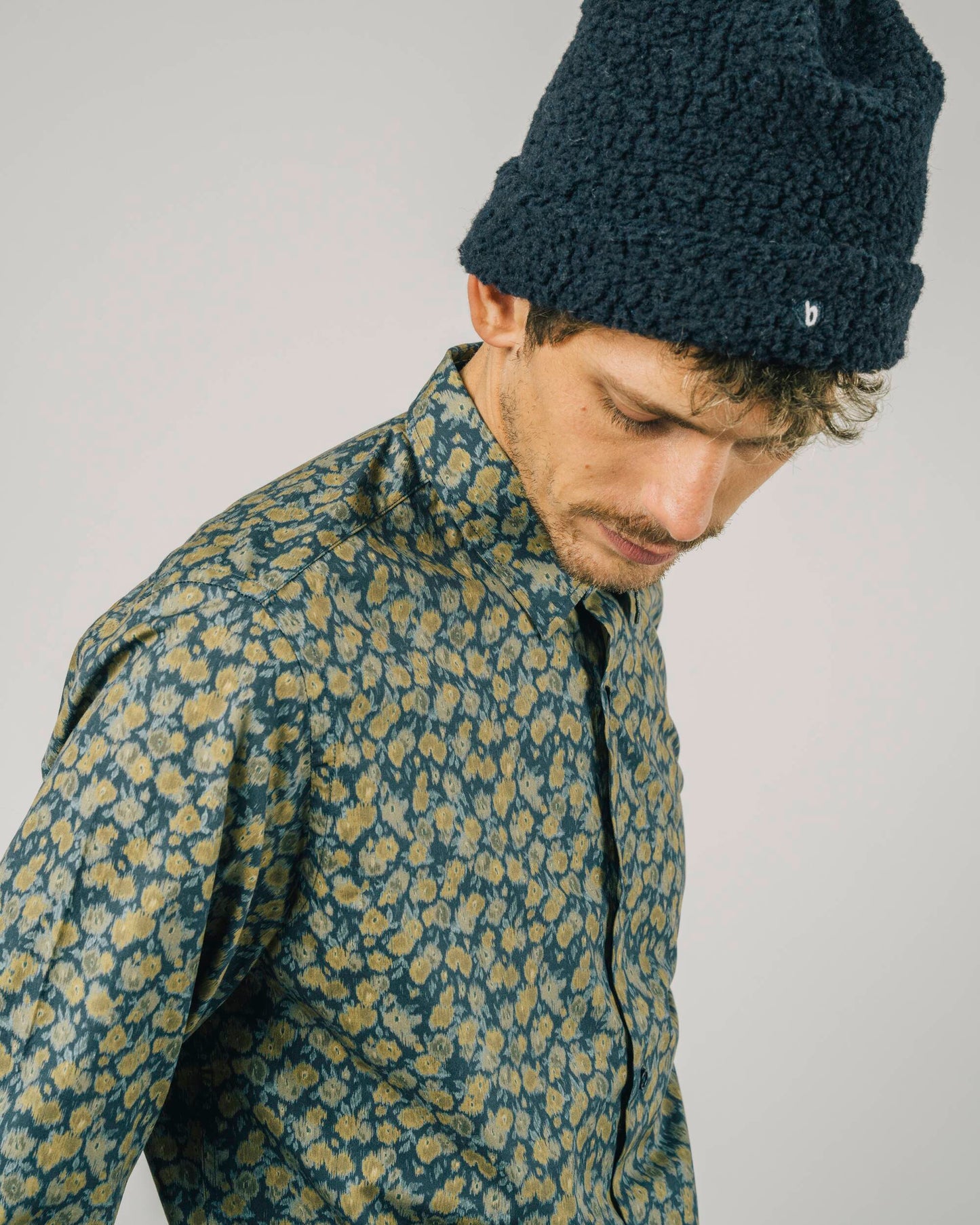 Miniflower Regular Shirt Navy