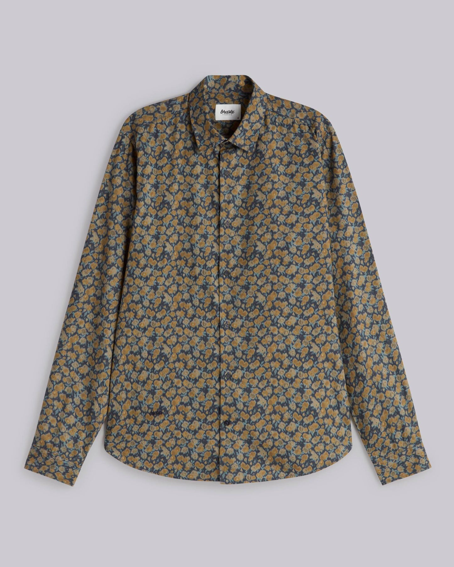 Miniflower Regular Shirt Navy