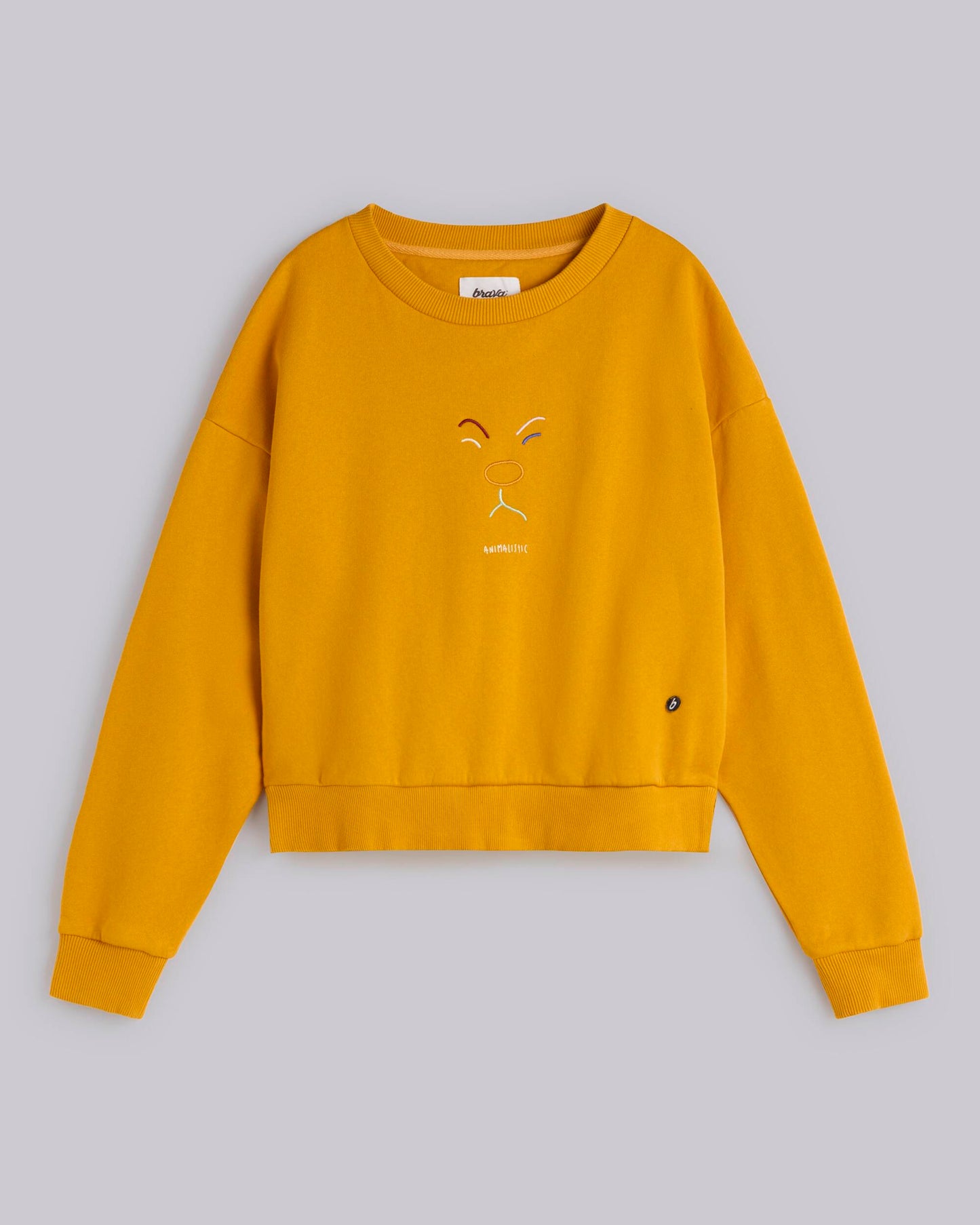 Animalistic Rounded Sweatshirt Gold