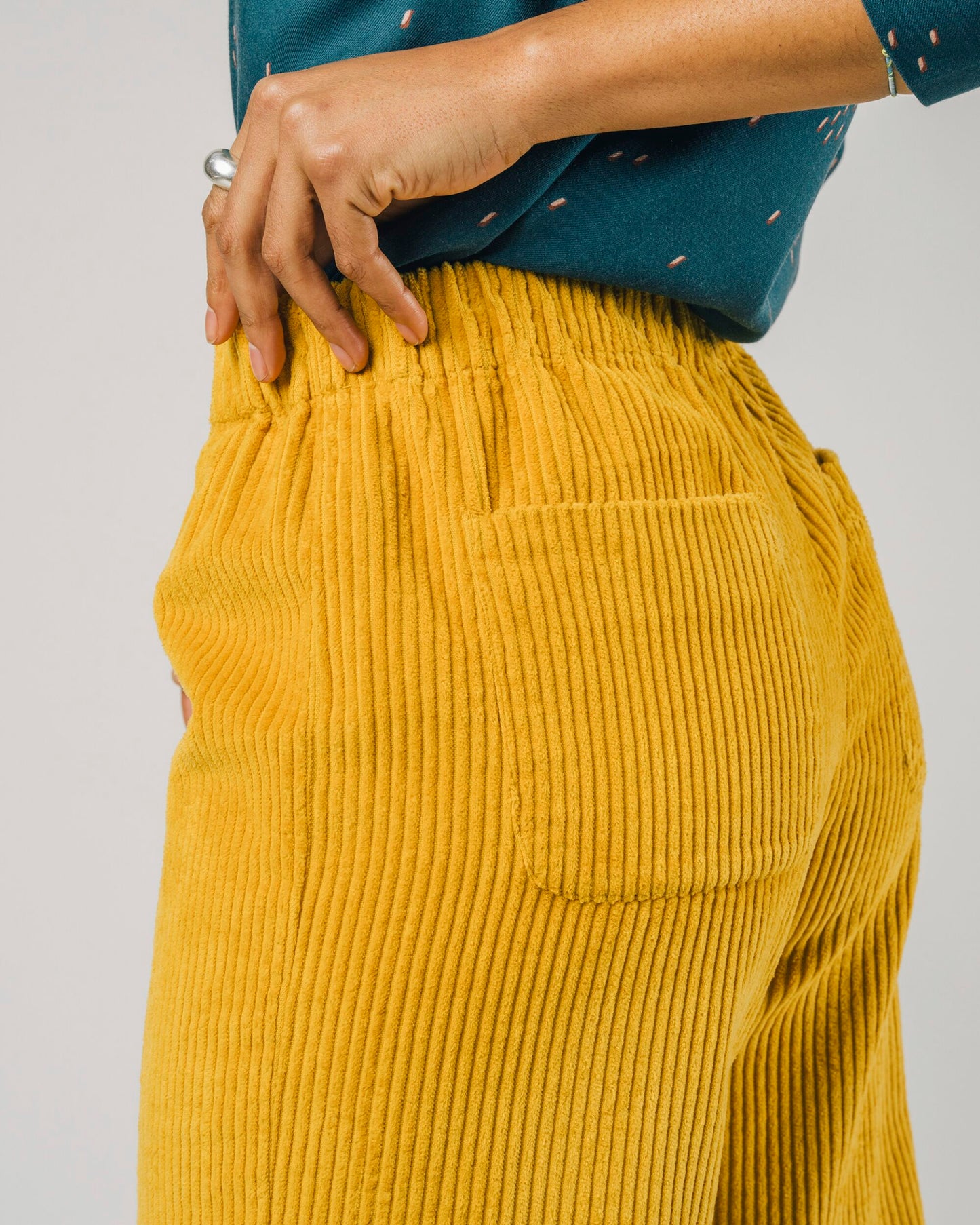 Wide Leg Corduroy Pant Gold