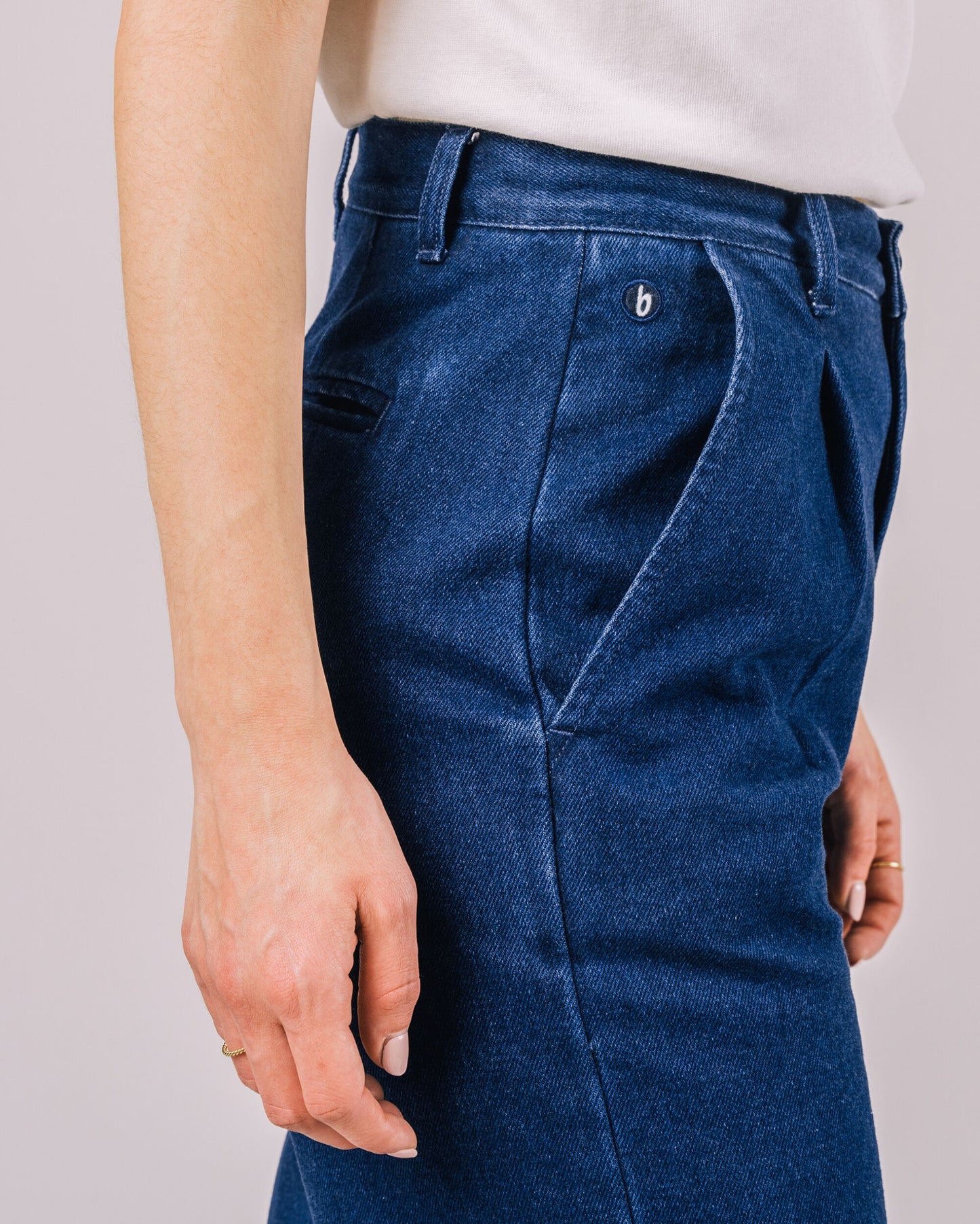 Regular Pleated Chino Denim