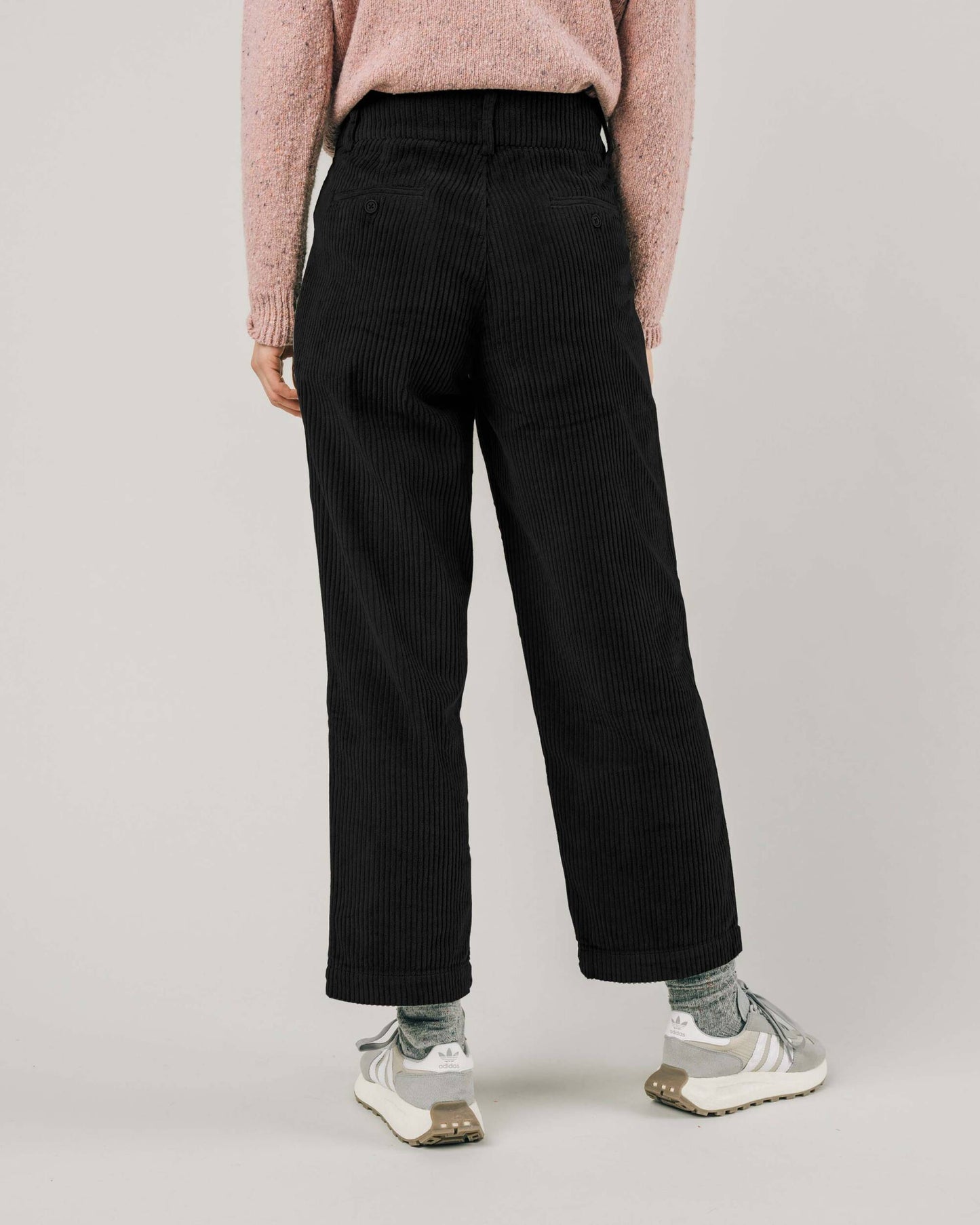 Corduroy Pleated Pant Black