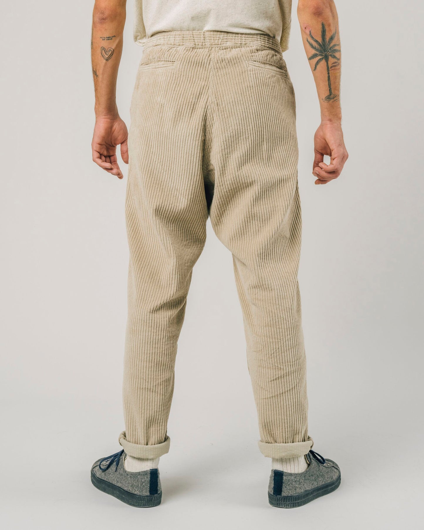 Corduroy Oversize Elastic Pant Ecru