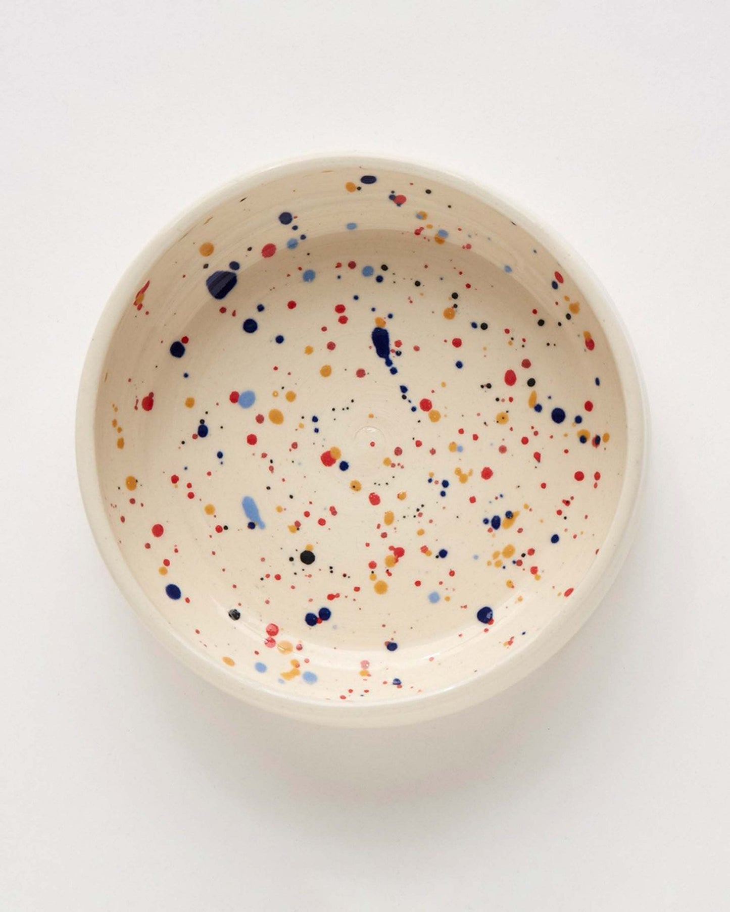 Handmade Splatter Ceramic Dog Food Bowl