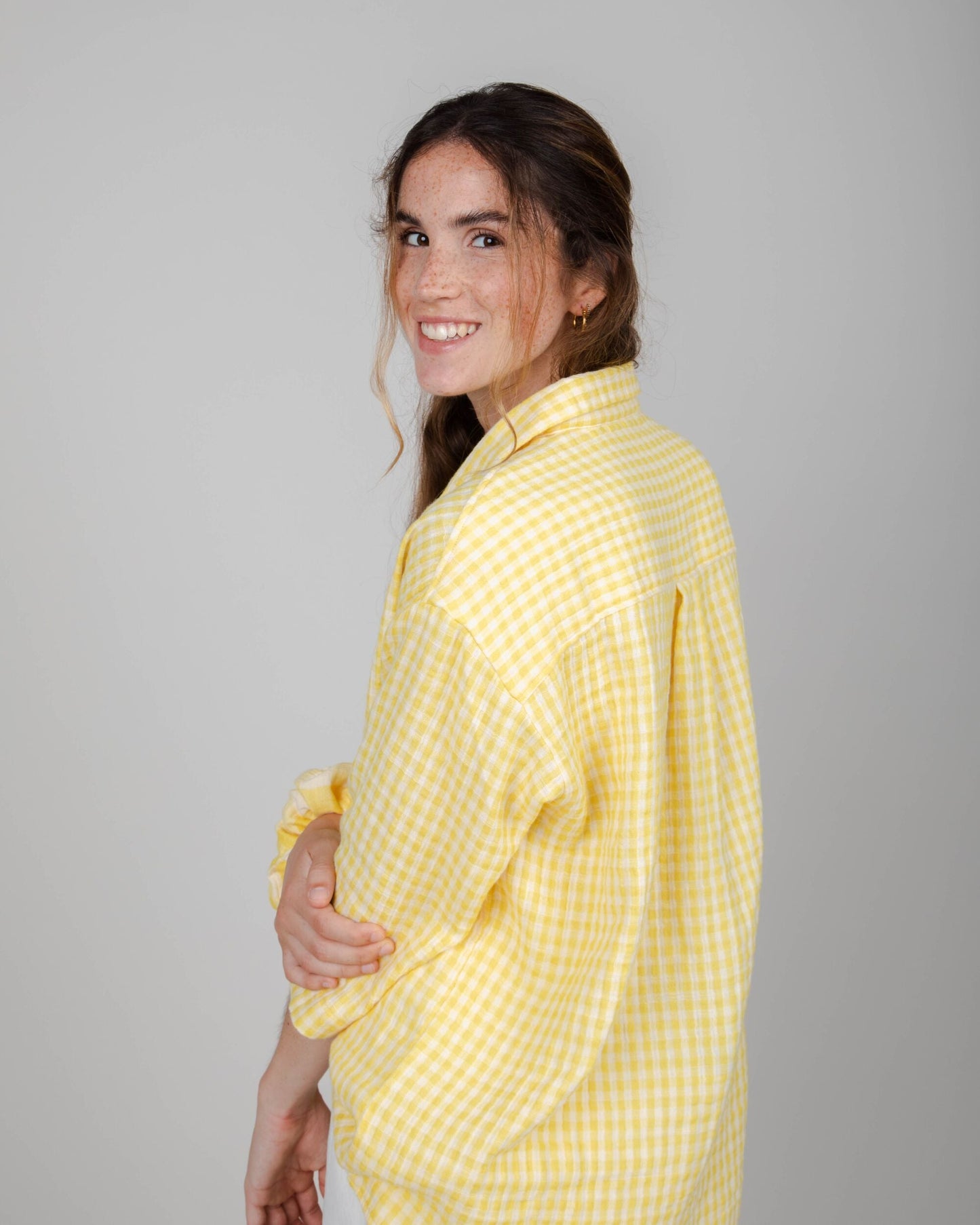 Lorena 3/4 Sleeve Blouse Lemon