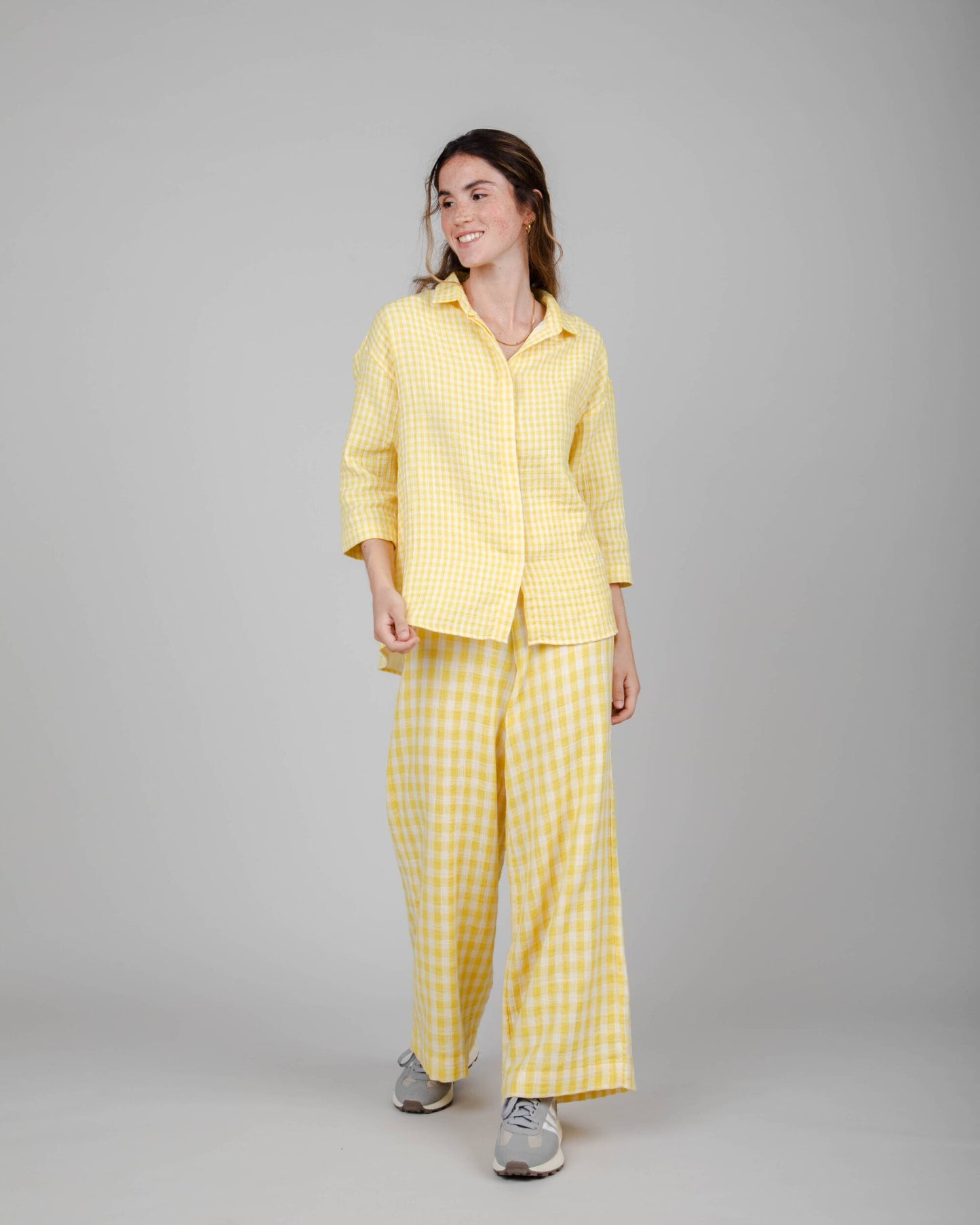 Lorena 3/4 Sleeve Blouse Lemon