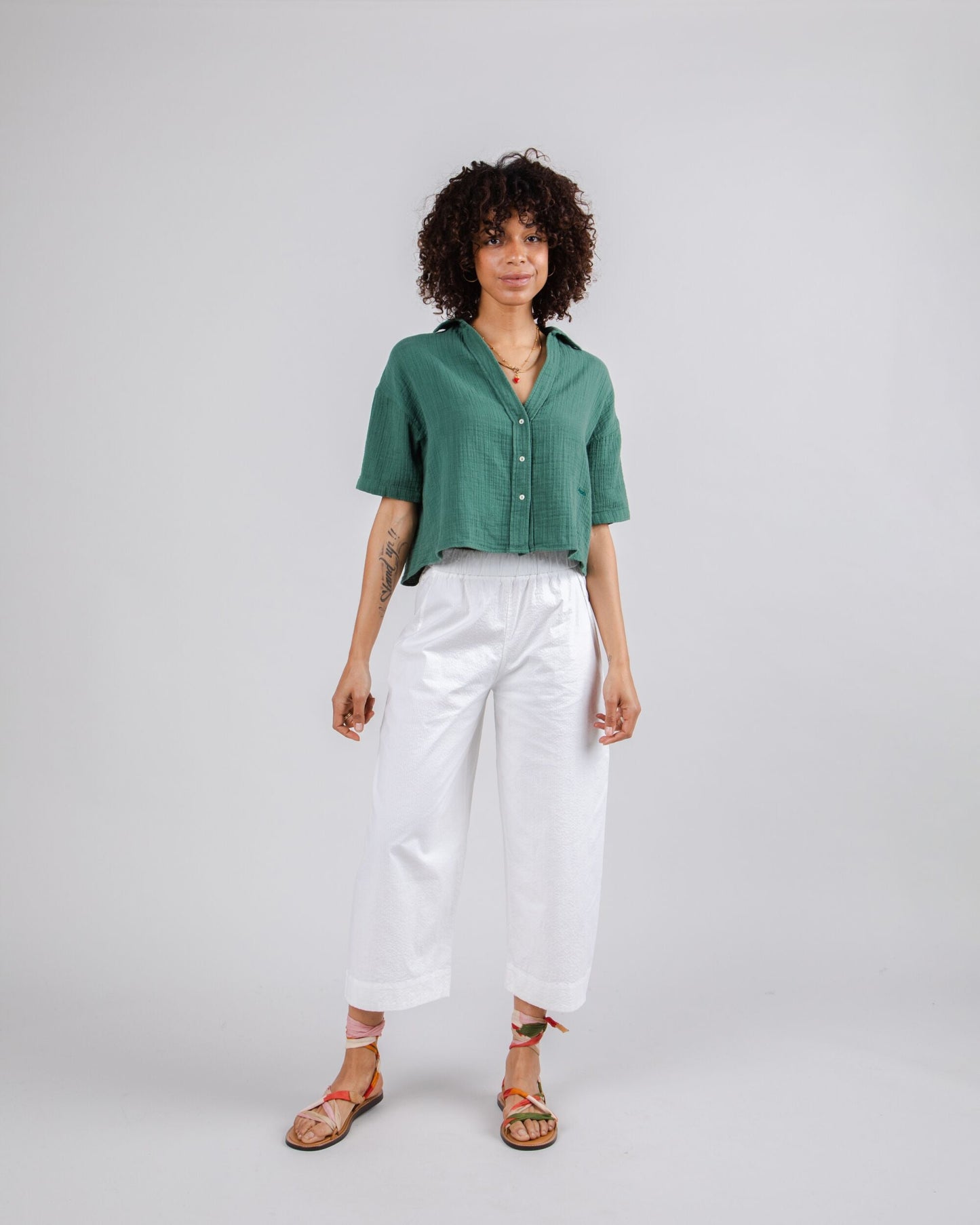 Bubble Oversize Cropped Blouse Mulberry