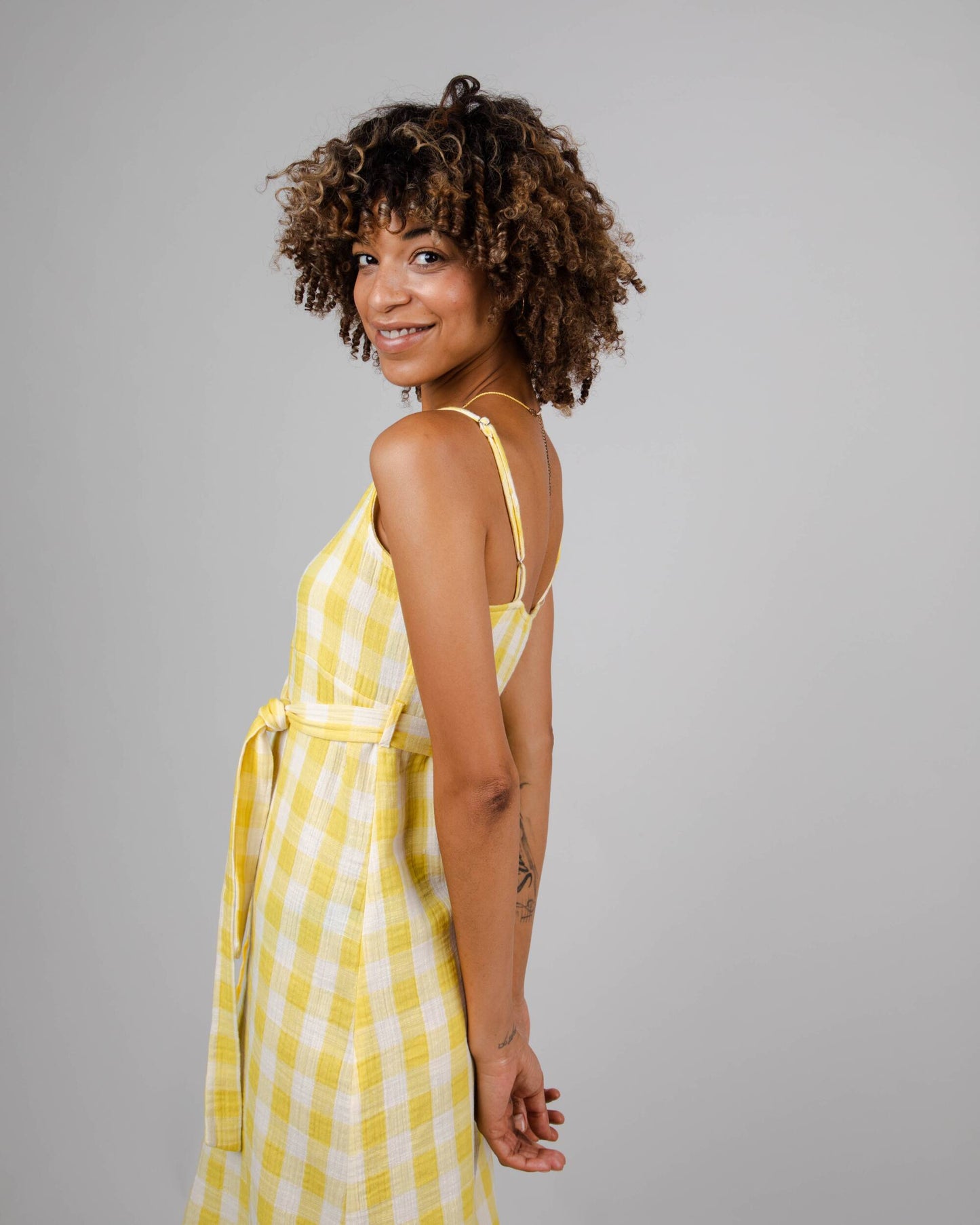 Lorena Strap Dress Lemon