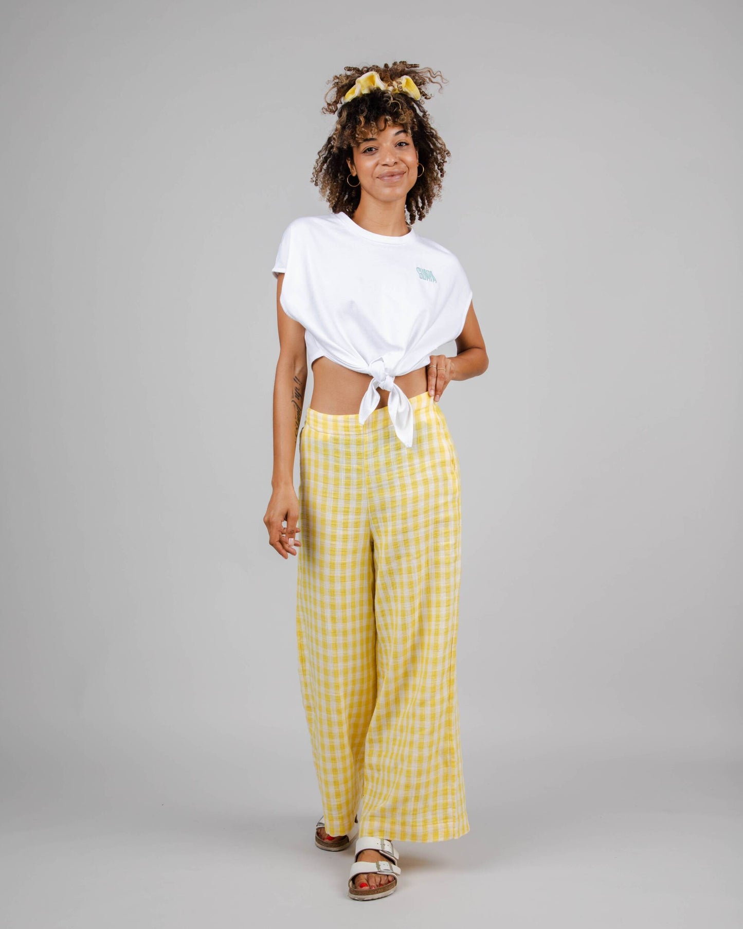 Lorena Wide Leg Pant Lemon