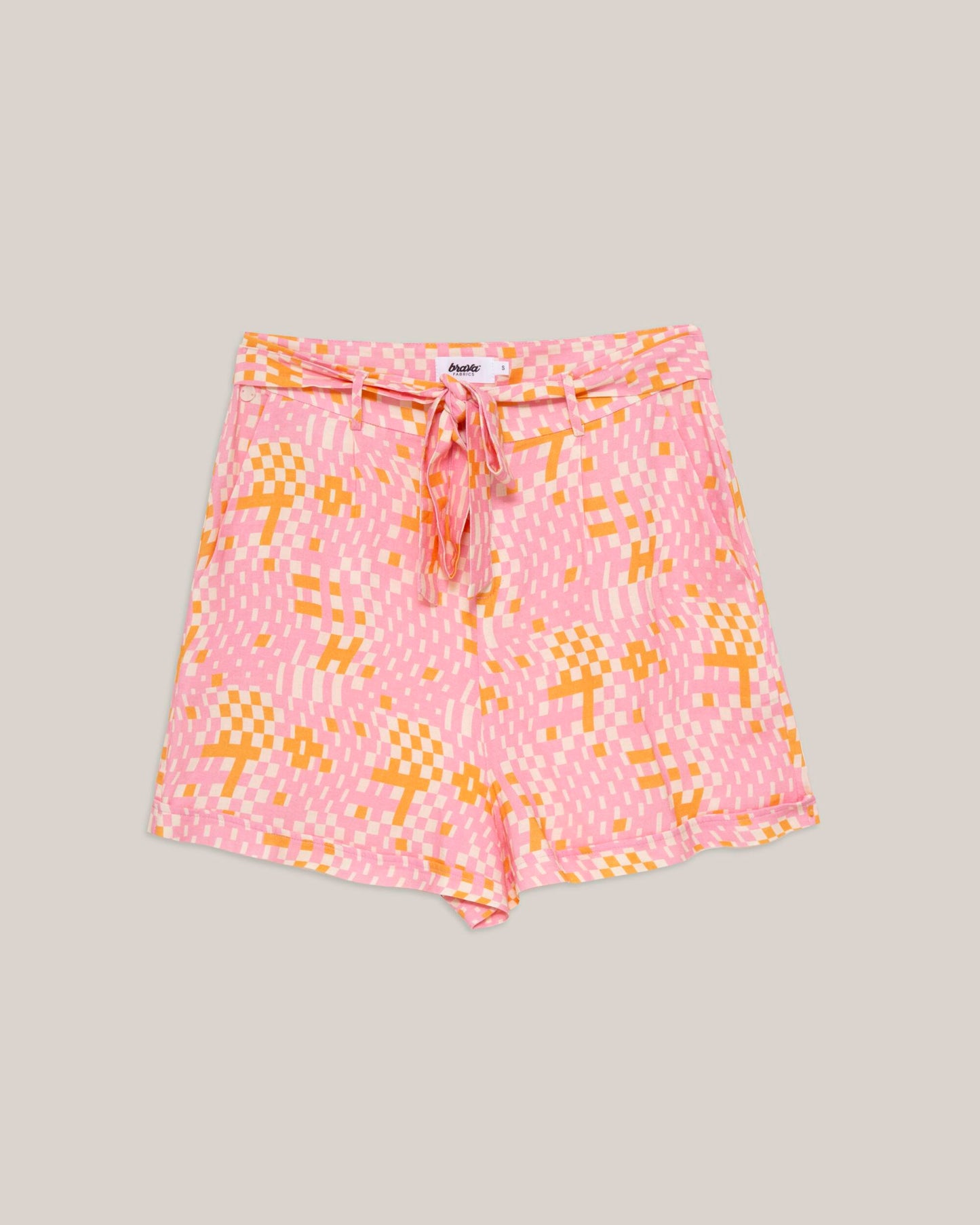 Dizzy Belted Short Rose