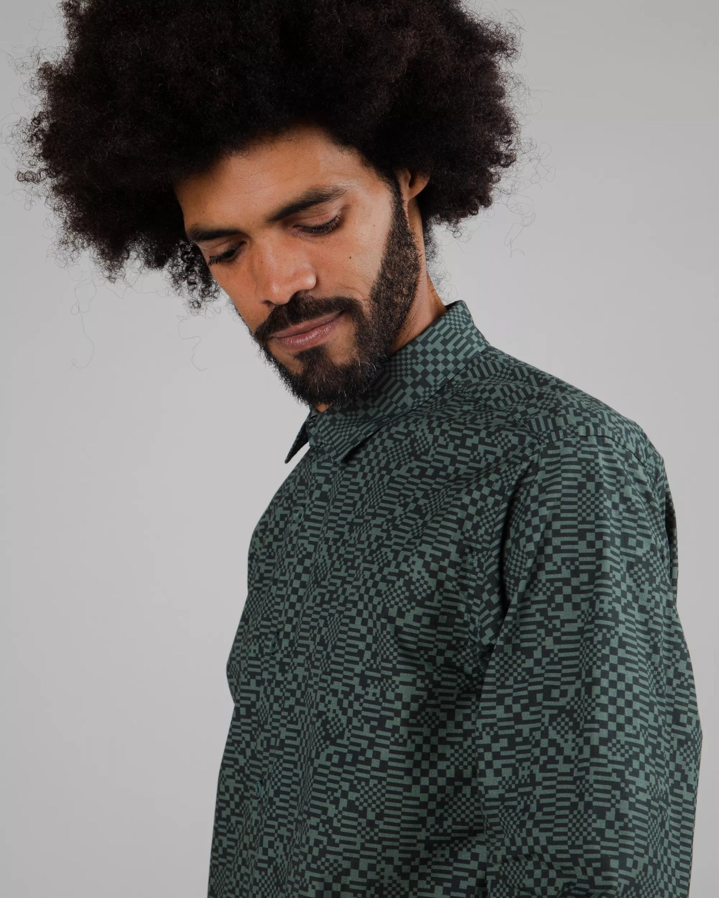Pixel Regular Shirt Green