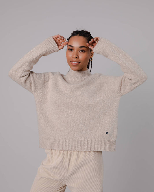 Perkins Cropped Sweater Beige