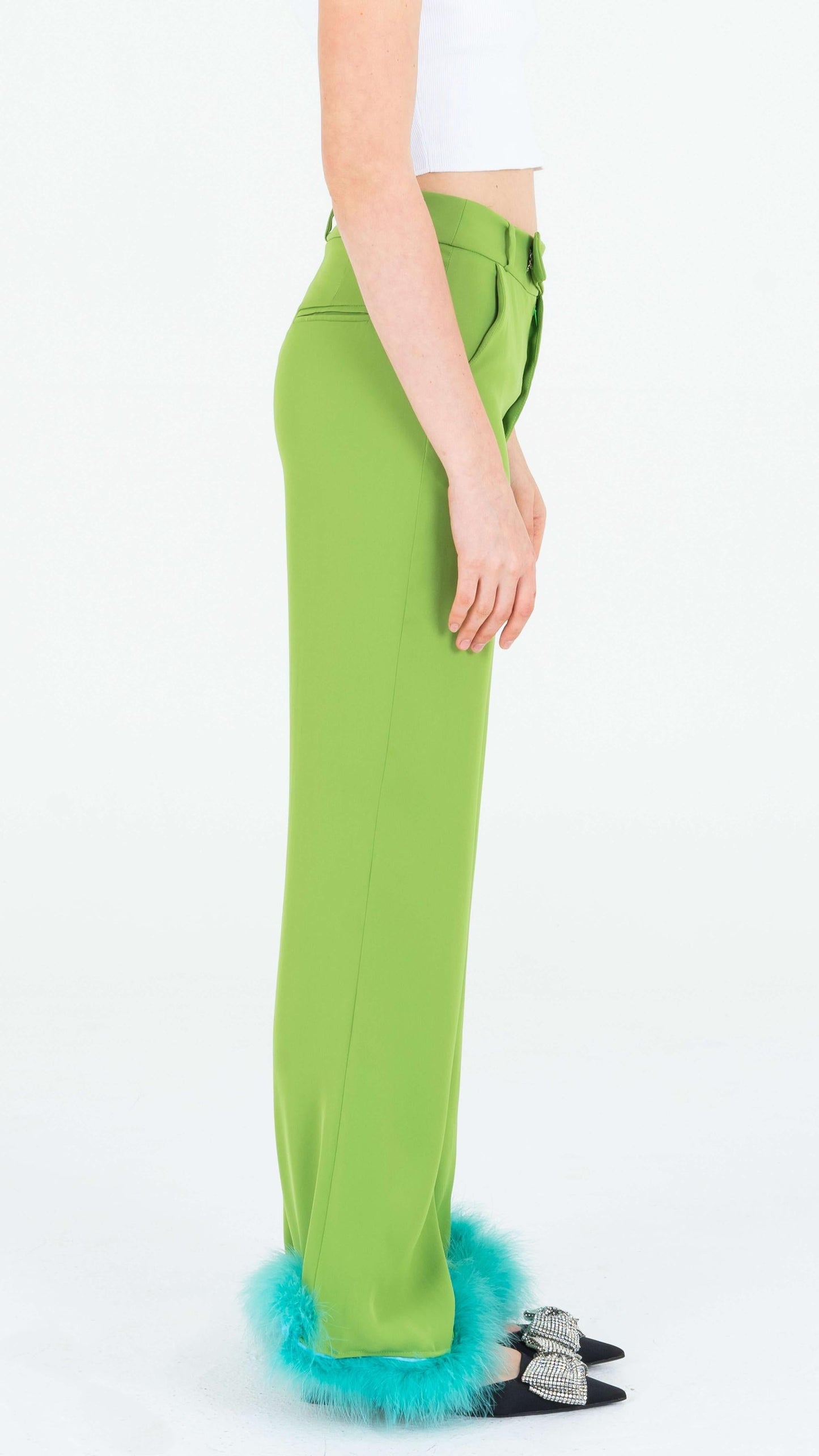 Feather green pants