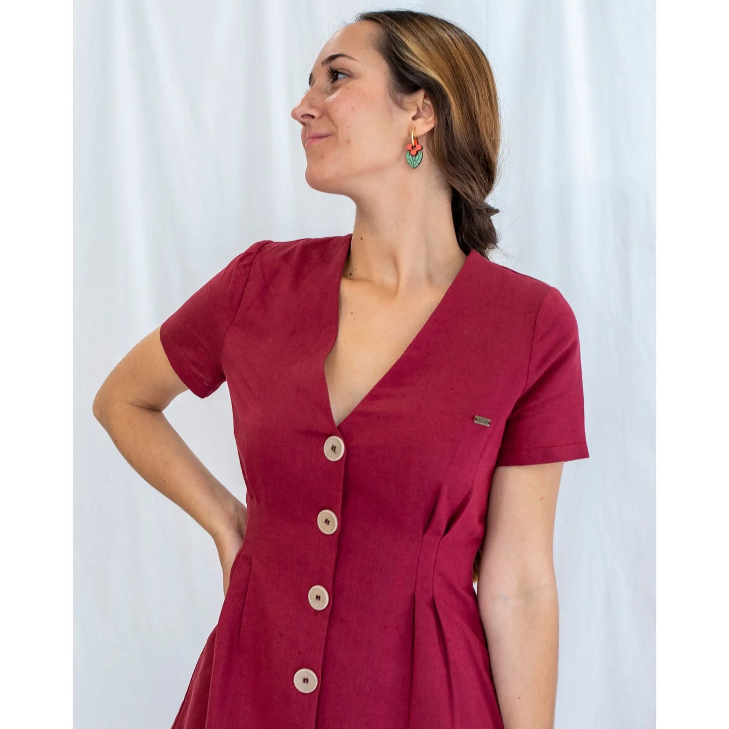 Vestido Arrebol Cereza [zero waste] • Talla XS-XL