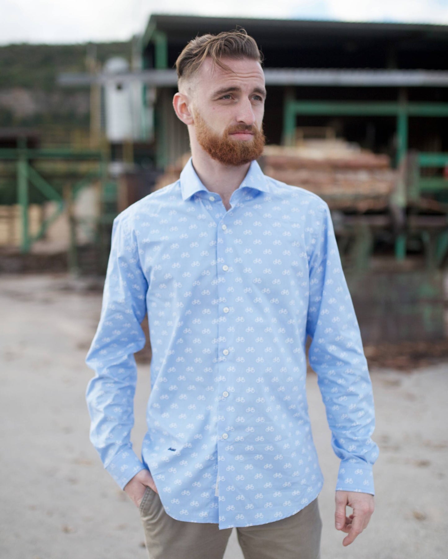 Fixed Gear Rider Blue Edition Printed Shirt