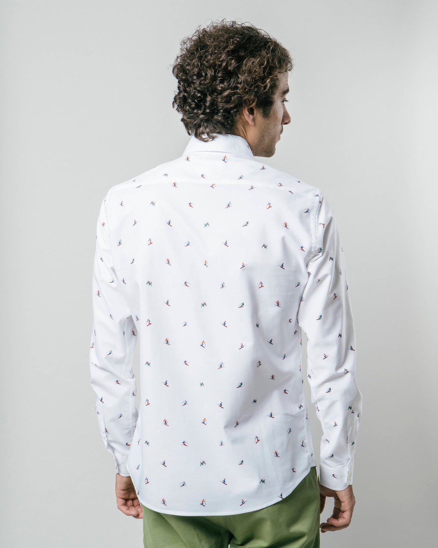 Slalom Race White Printed Shirt