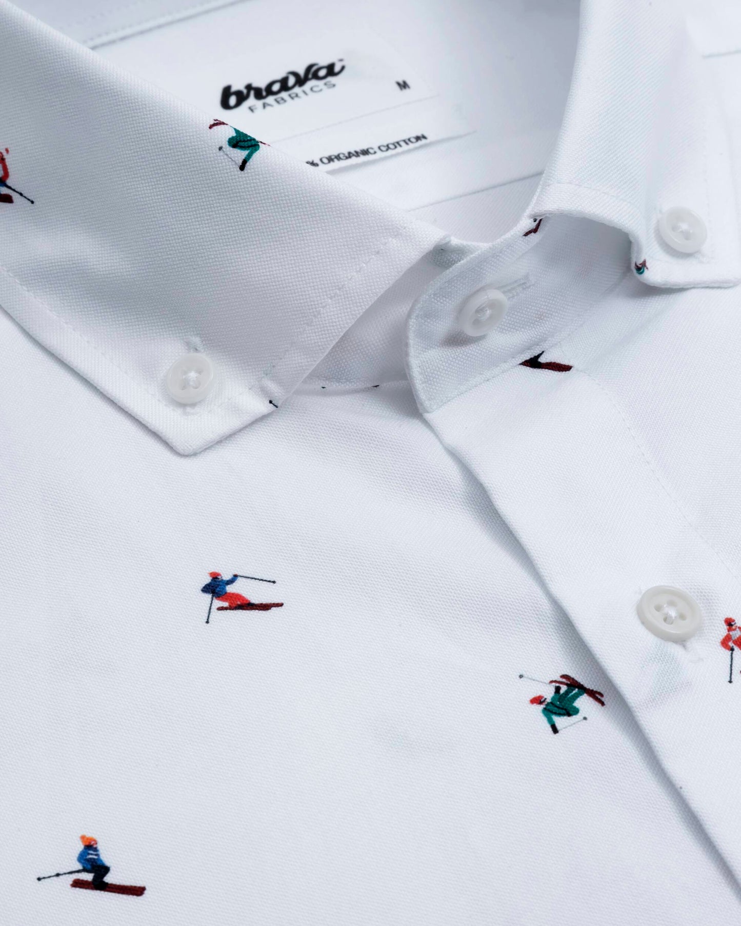 Slalom Race White Printed Shirt