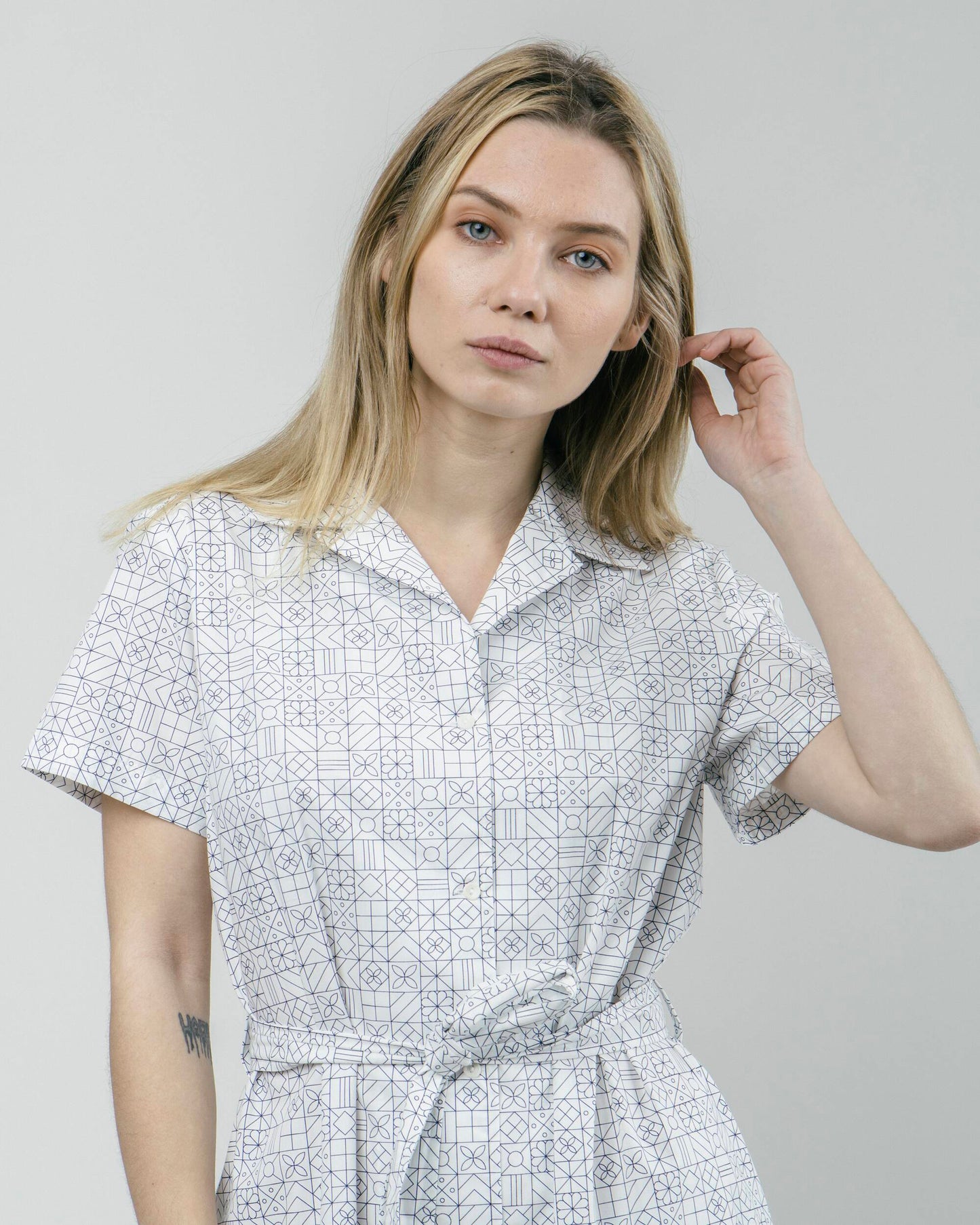 Portuguese Tiles Shirt Dress