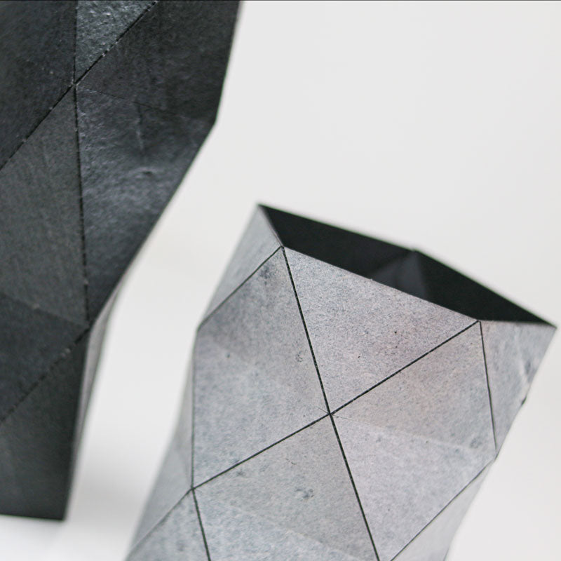 Origami slate vase, 2 pieces