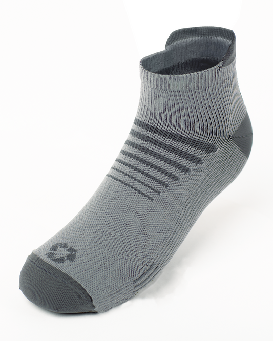 Unisex Recycled Low Cut Performance Socks grey- Gray