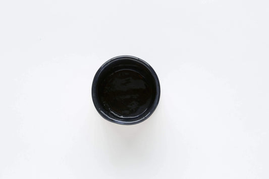 Handmade blue ceramic cup