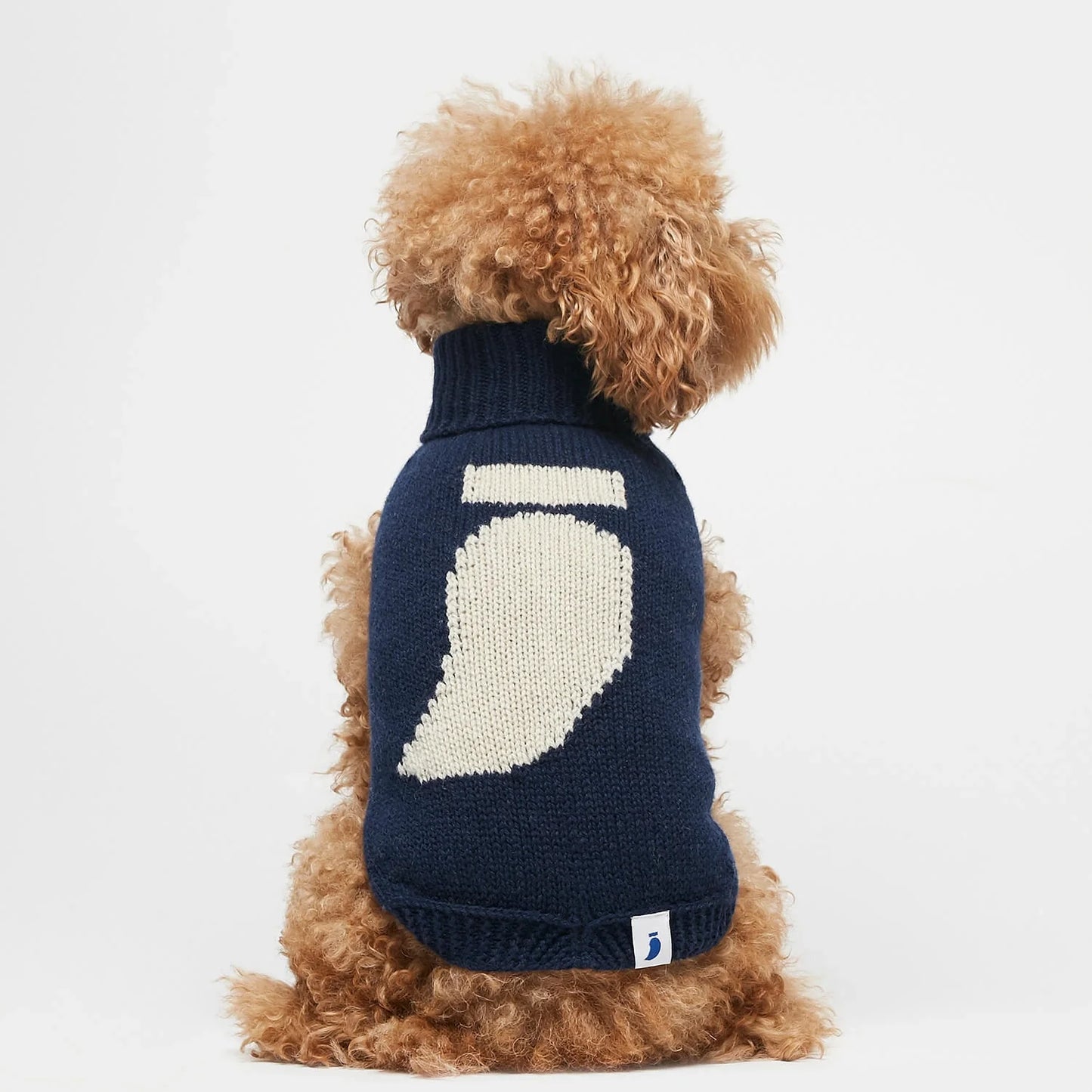 George Navy Merino Wool and Cashmere Dog sweater