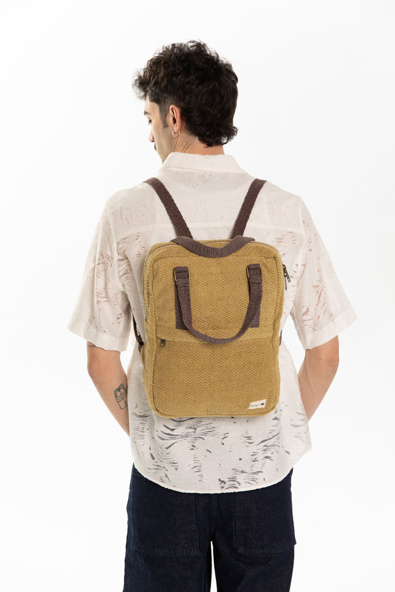 Gokyo Mustard Backpack with Internal Computer Pocket