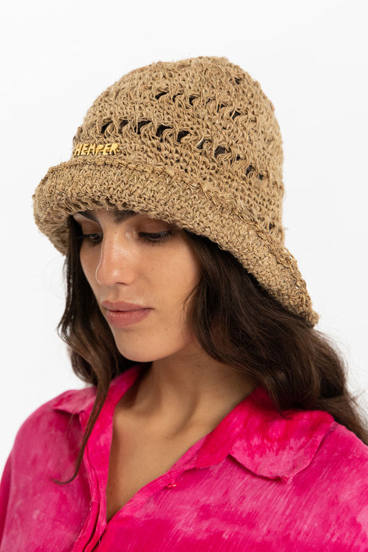 100% Hemp crochet hat 