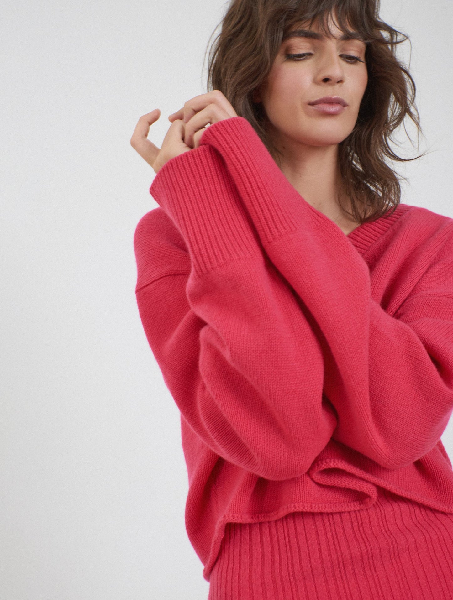 Cashmere knitted cropped jumper