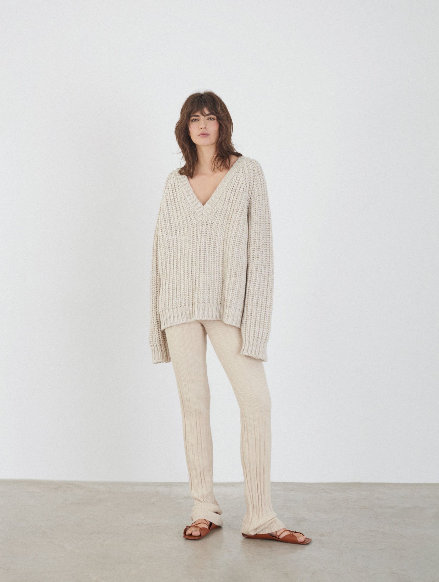 Cashmere knitted chunky jumper