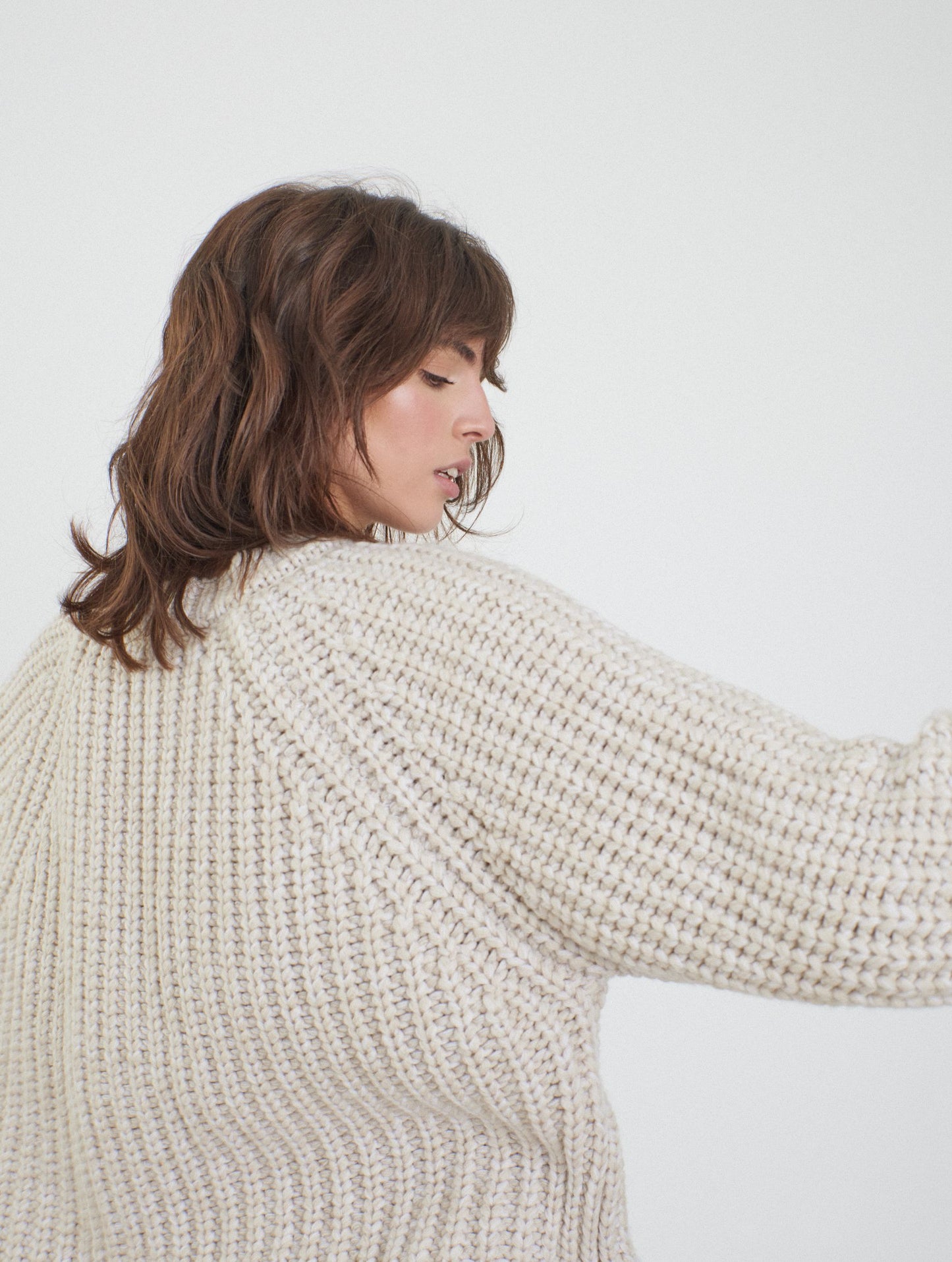 Cashmere knitted chunky jumper