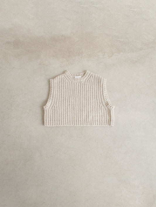 Cashmere knitted chunky waistcoat